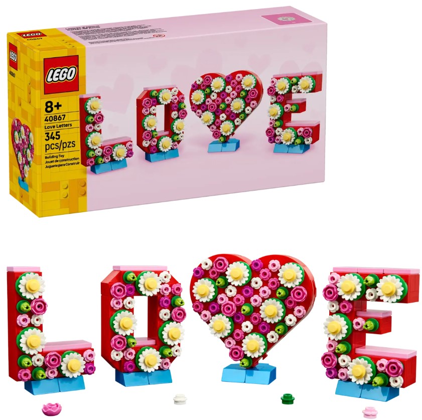 LEGO® Love Letters Building Set | 345 Pieces | Ages 8 Plus | Heart Decor