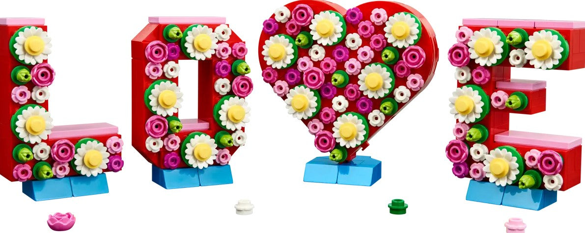 LEGO® Love Letters Building Set | 345 Pieces | Ages 8 Plus | Heart Decor
