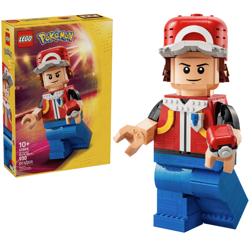 LEGO® Pokemon Up-Scaled Red Minifigure | 930 Pieces | Ages 10+