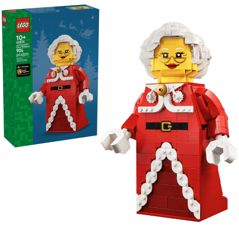 LEGO® Mrs Claus Minifigure | Up-Scaled 904-Piece Build | Ages 10+