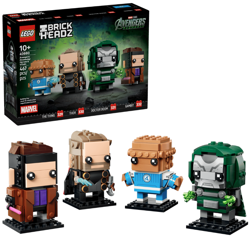 LEGO® BrickHeadz Avengers Doomsday Set | 467 Pieces | 4 Figures Ages 10+