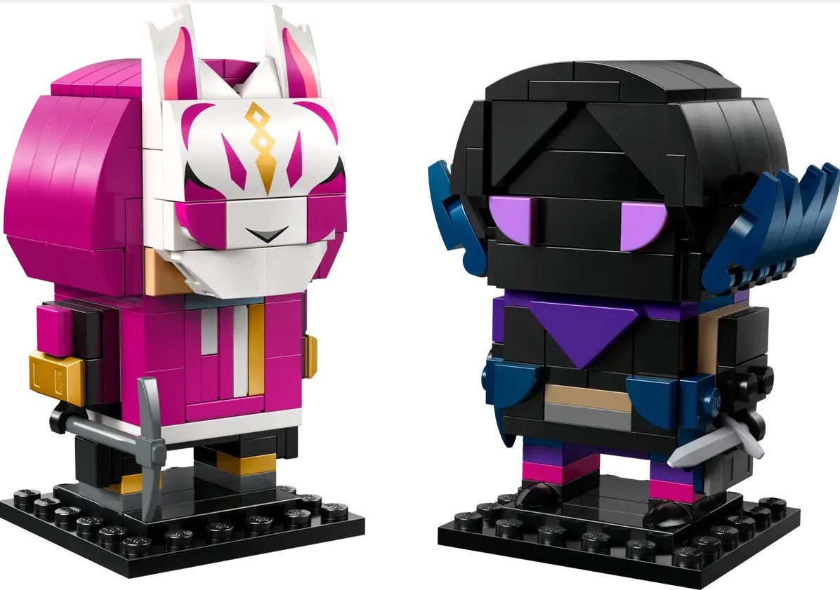 LEGO® Fortnite BrickHeadz Figures | Drift And Raven | 280 Pieces | Ages 10+