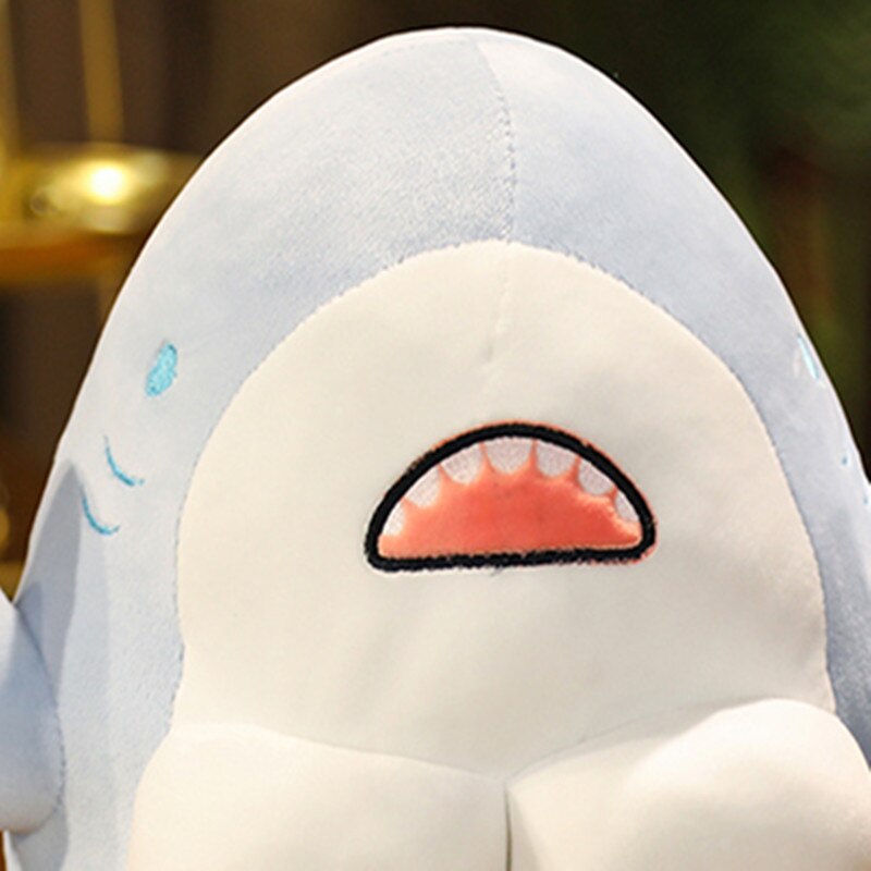 Cute 40CM Muscle Shark Plush Doll Stuffed Cartoon - ToylandEU