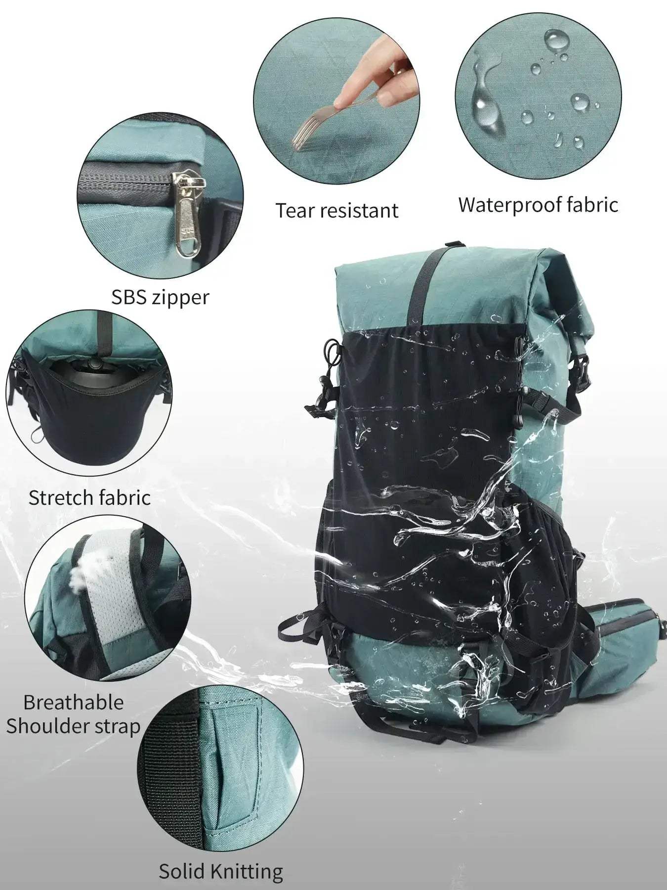 40L Outdoor Hiking Backpack Waterproof Large Capacity - ToylandEU