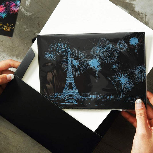 Scratch Painting Postcard Set | Adult Creative Birthday Gift