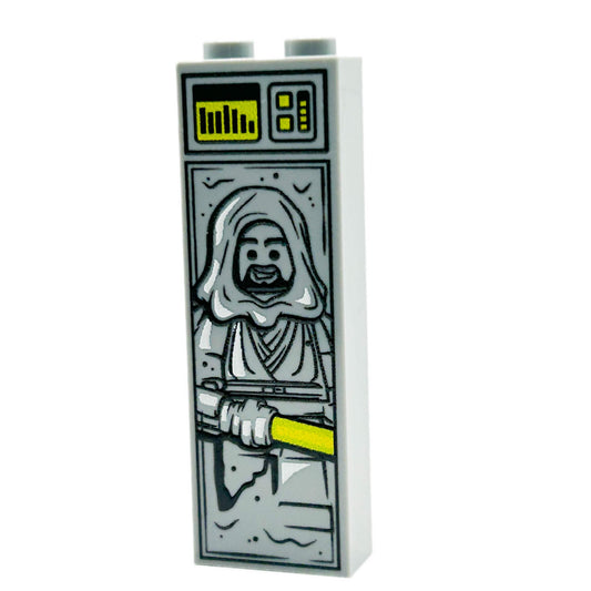 Jedi Bob In Carbonite | 1x2x5 Brick | Custom Printed LEGO Part | B3 Customs