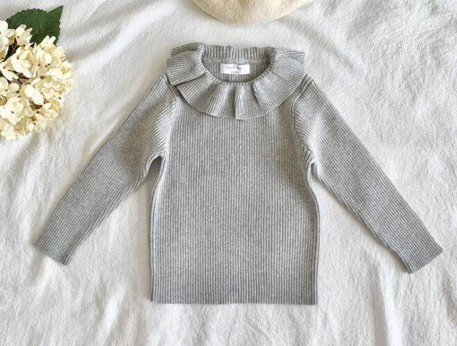 Girls' Lace Knit Pullover Sweater | Long Sleeve