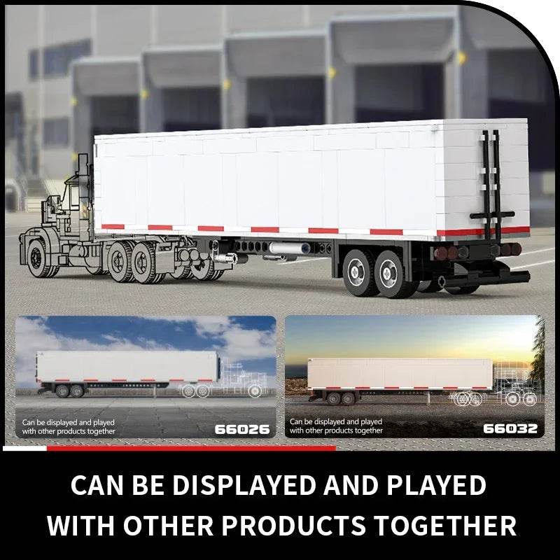 421PCS European Truck Head Building Blocks Creative Connectable Container Trailer Model Bricks Diy Toys - ToylandEU