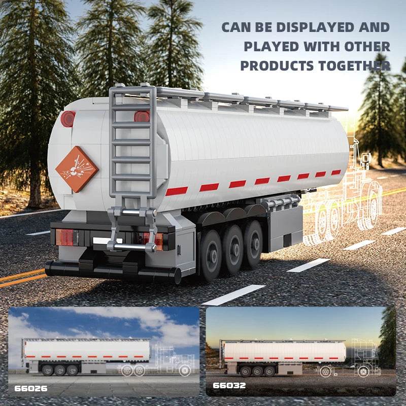 421PCS European Truck Head Building Blocks Creative Connectable Container Trailer Model Bricks Diy Toys - ToylandEU