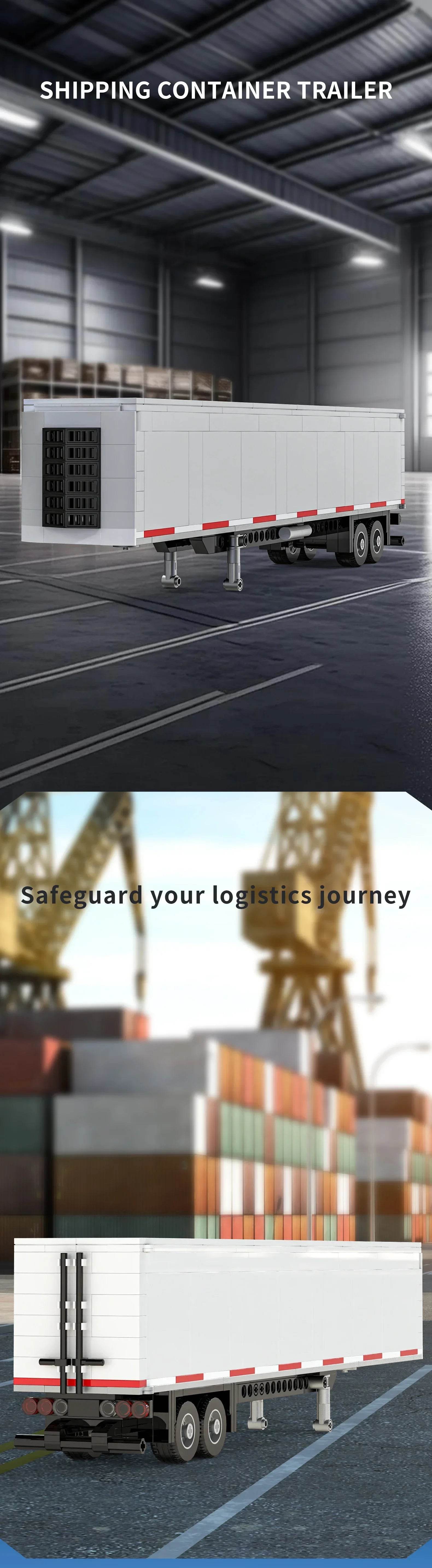 421PCS European Truck Head Building Blocks Creative Connectable Container Trailer Model Bricks Diy Toys - ToylandEU