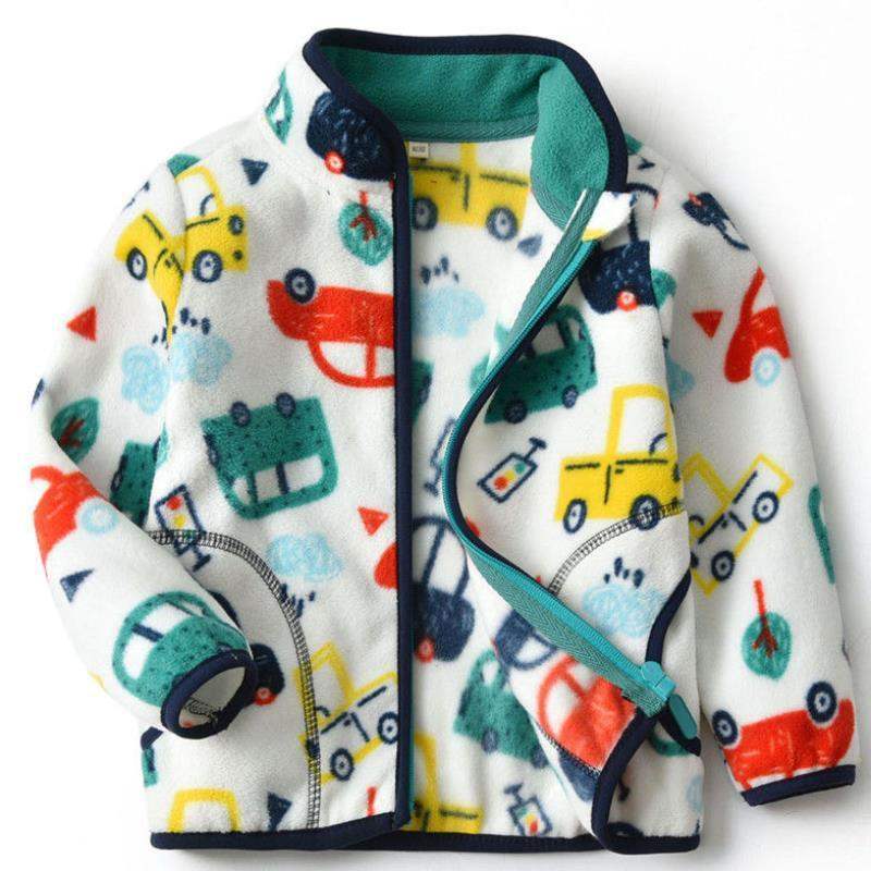 Kids' Thick Fur Print Zipper Coat | Ages 3-8