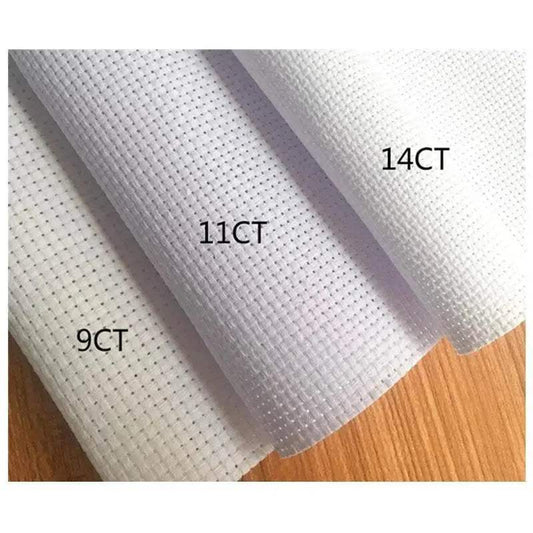 42x50cm Aida Cloth for Cross Stitch - 28ct, 18ct, 16ct, 11ct, 9ct DIY Embroidery Fabric Canvas - ToylandEU
