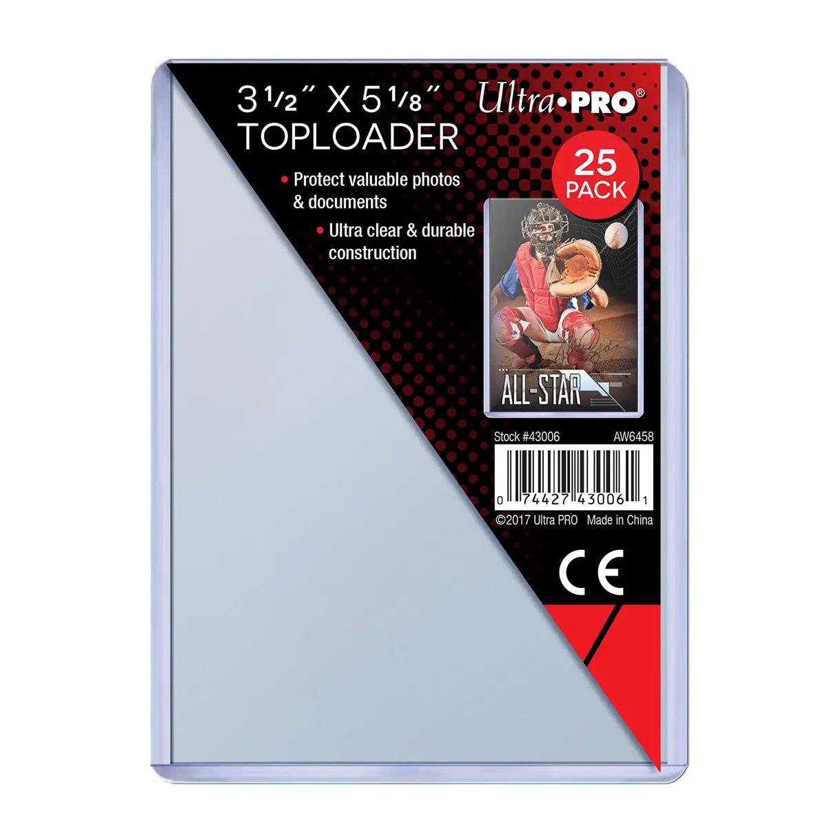 Toploader - 3.5x5 1/8 Clear (25 per pack)