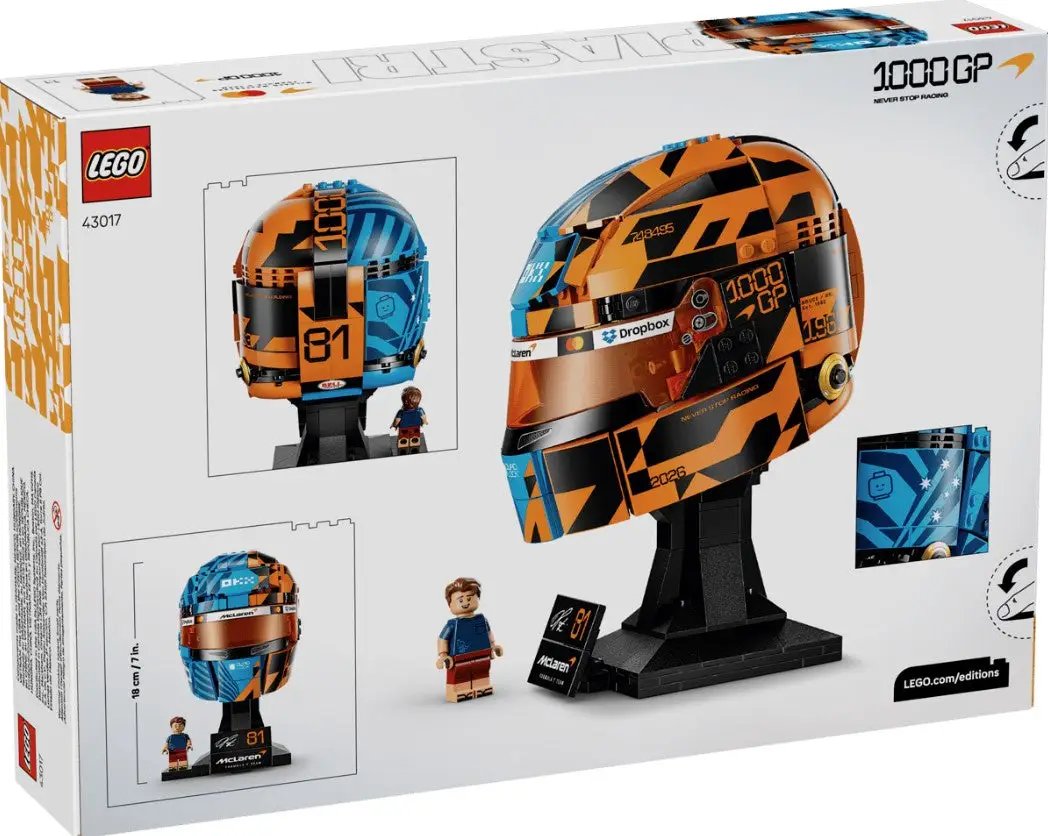 LEGO® Editions McLaren Mastercard F1® Team Oscar Piastri Helmet - 43017 - LEGOLAND® New York Resort Online Shop