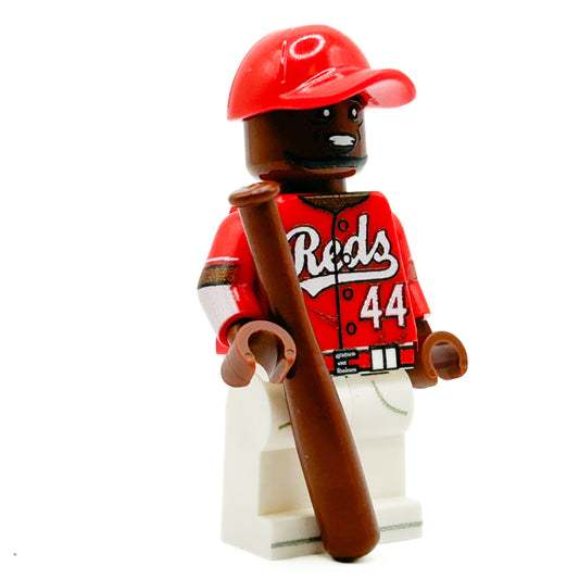 Cincinnati Baseball LEGO Figure With BrickArms Baseball Bat Printed On Real LEGO Parts - ToylandEU