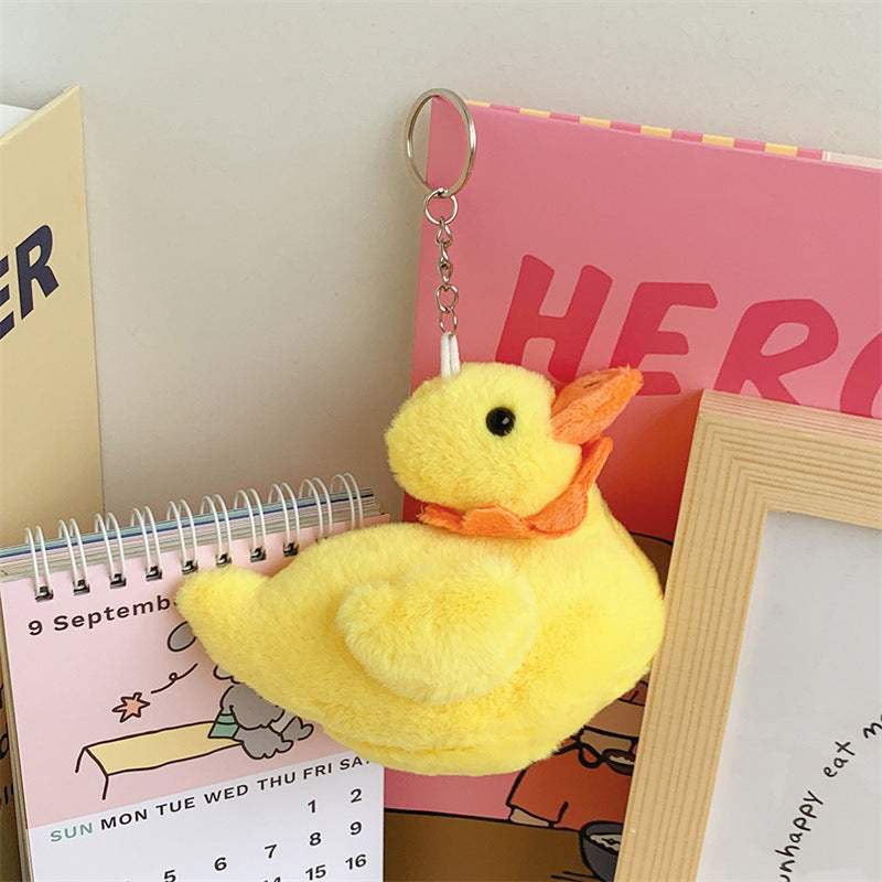 Cole Duck Plush Keychain Pendant | Yellow Or White