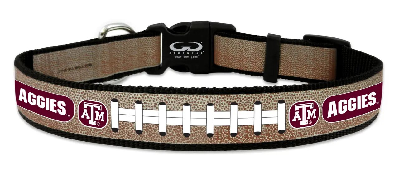 Texas A&M Aggies Pet Collar Reflective Football Size Large CO