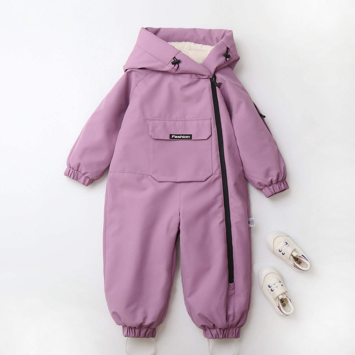 Kids' Hooded One-Piece Crawling Suit | Windproof And Waterproof | Zip-Up | 90-120 cm