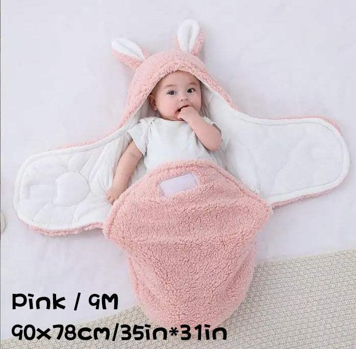 Super Soft Baby Sleeping Bag | Fluffy Fleece Swaddle Blanket | Unisex