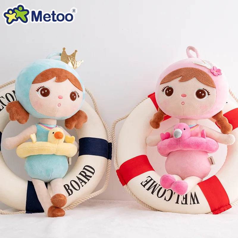 44CM Metoo Genuine Keppel Stuffed Dolls for Girls Soft Plush Black Dolls with Unicorn Ring - ToylandEU