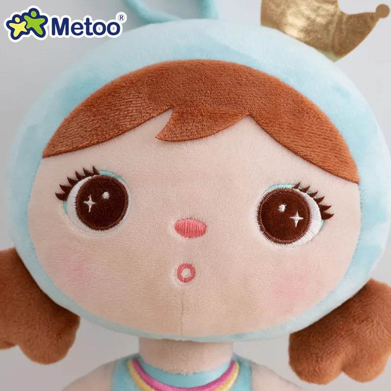 44CM Metoo Genuine Keppel Stuffed Dolls for Girls Soft Plush Black Dolls with Unicorn Ring - ToylandEU