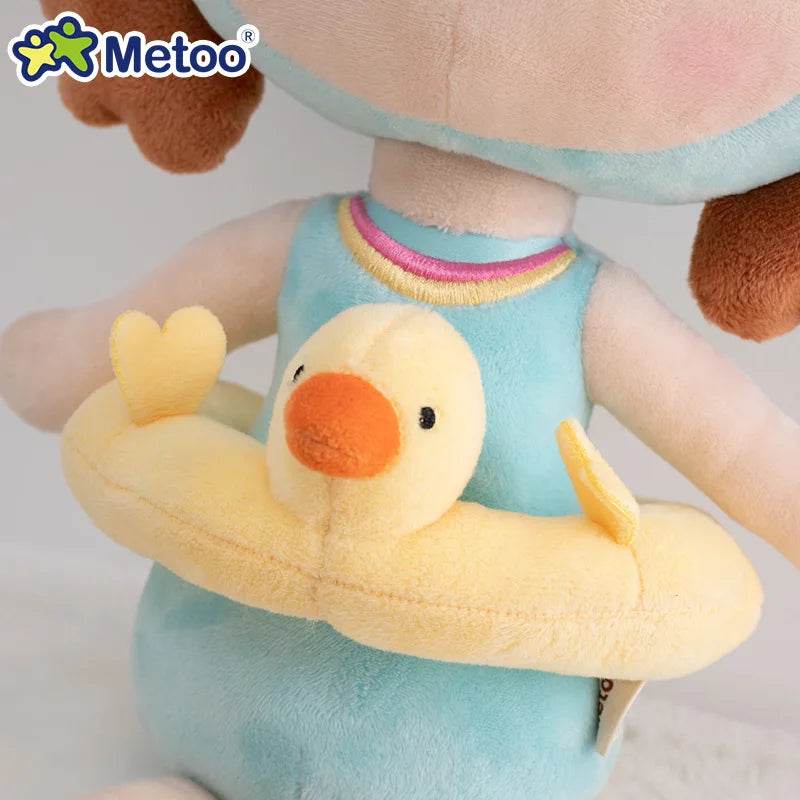 44CM Metoo Genuine Keppel Stuffed Dolls for Girls Soft Plush Black Dolls with Unicorn Ring - ToylandEU