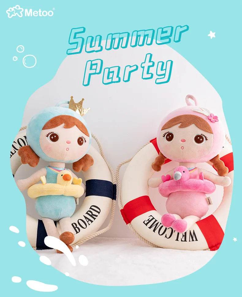 44CM Metoo Genuine Keppel Stuffed Dolls for Girls Soft Plush Black Dolls with Unicorn Ring - ToylandEU