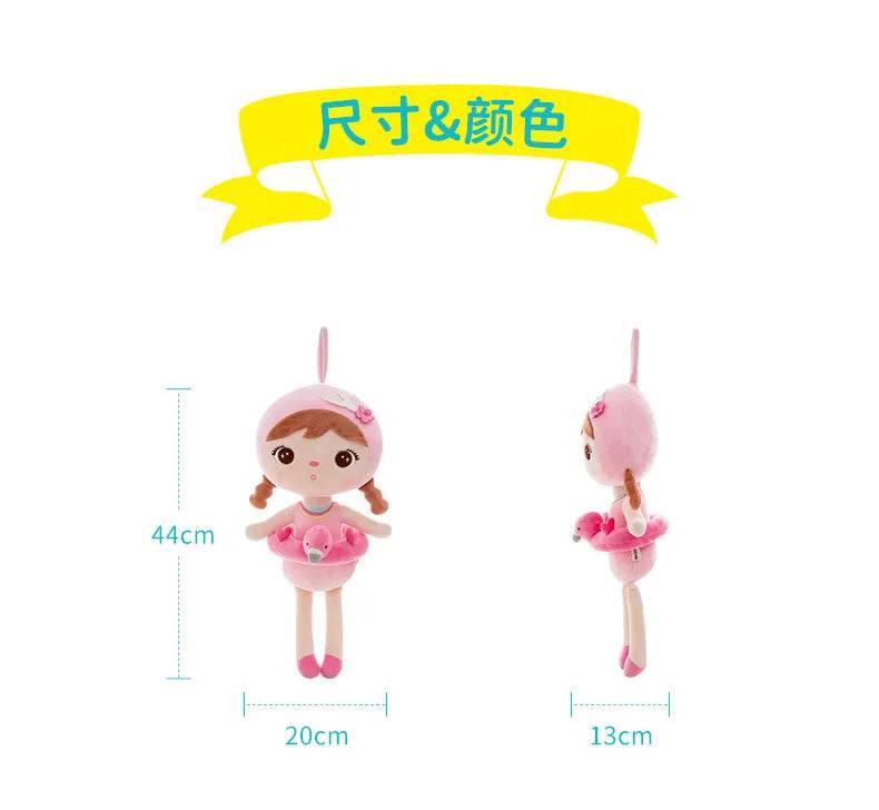 44CM Metoo Genuine Keppel Stuffed Dolls for Girls Soft Plush Black Dolls with Unicorn Ring - ToylandEU