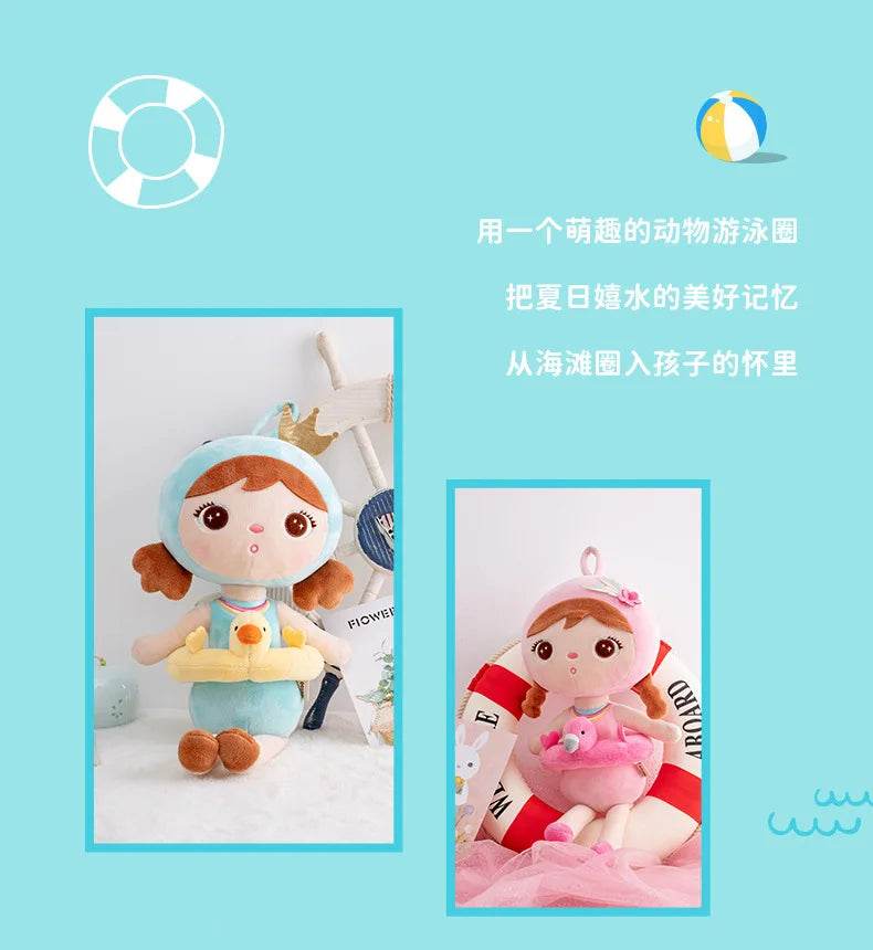 44CM Metoo Genuine Keppel Stuffed Dolls for Girls Soft Plush Black Dolls with Unicorn Ring - ToylandEU