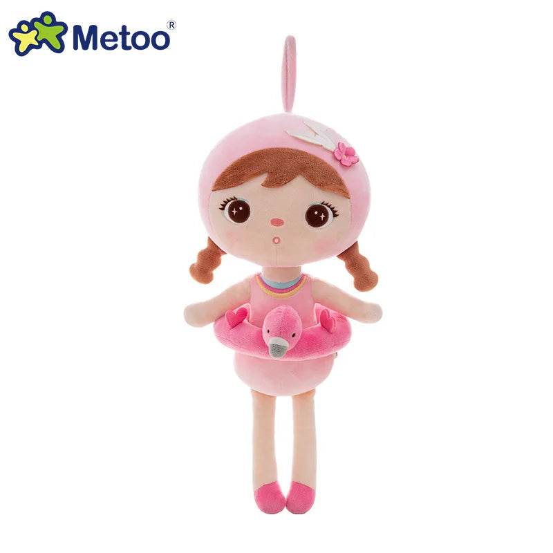 44CM Metoo Genuine Keppel Stuffed Dolls for Girls Soft Plush Black Dolls with Unicorn Ring - ToylandEU