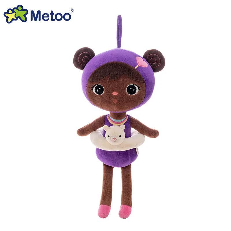 44CM Metoo Genuine Keppel Stuffed Dolls for Girls Soft Plush Black Dolls with Unicorn Ring - ToylandEU