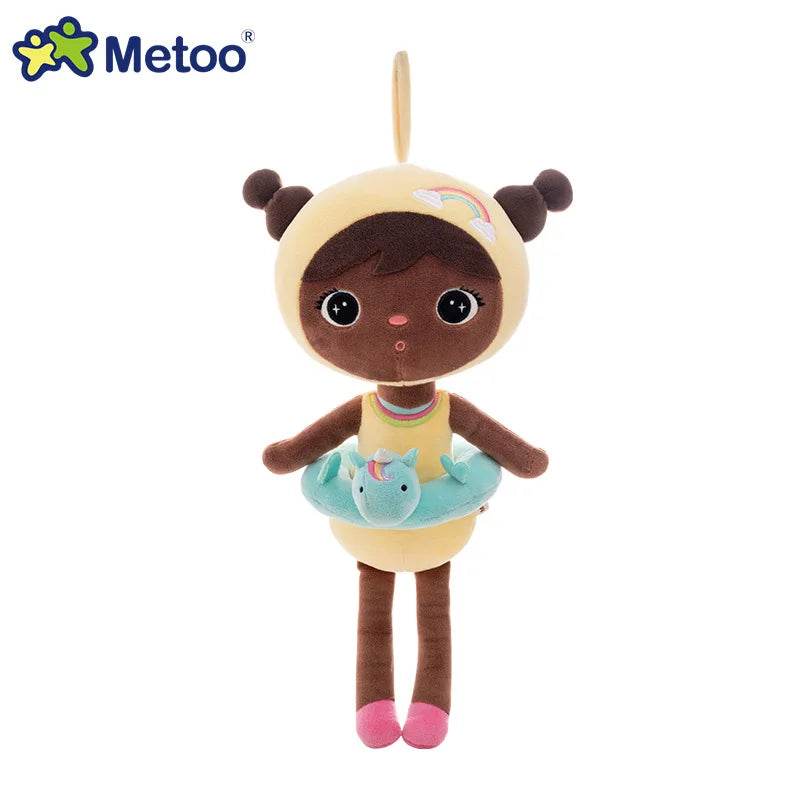 44CM Metoo Genuine Keppel Stuffed Dolls for Girls Soft Plush Black Dolls with Unicorn Ring - ToylandEU
