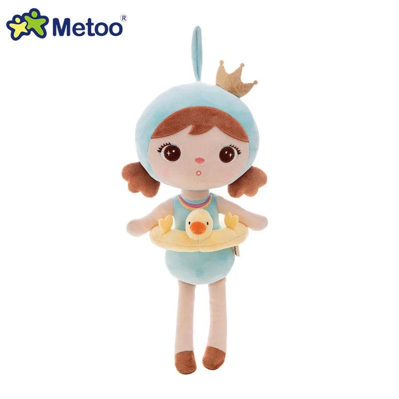 44CM Metoo Genuine Keppel Stuffed Dolls for Girls Soft Plush Black Dolls with Unicorn Ring - ToylandEU