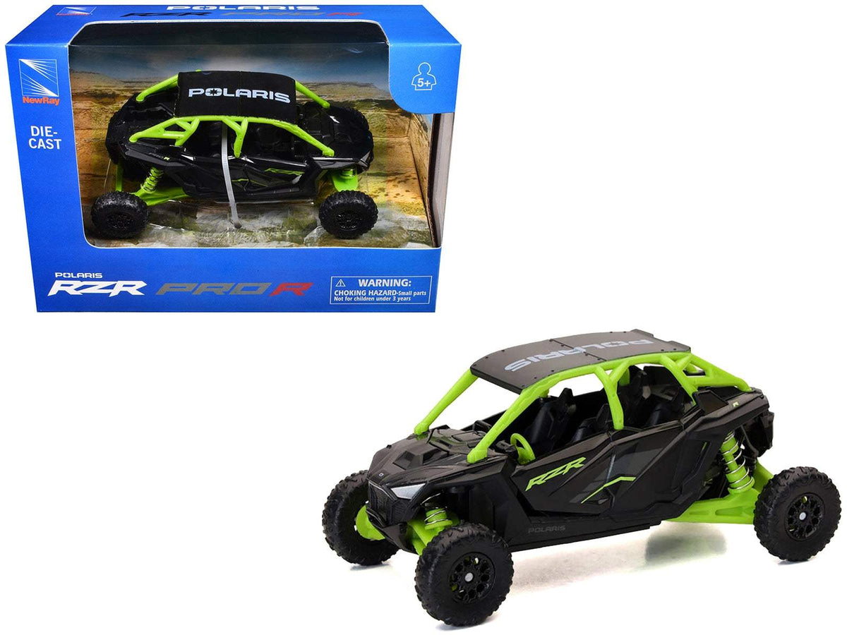 Polaris RZR Pro R UTV Black and Lime Green | Diecast Model Car | New Ray | Collector Quality