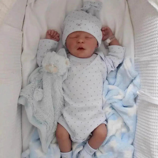  45CM Lifelike Reborn Toddler Boy Doll - Soft Silicone with 3D Skin  -  ToylandEU™