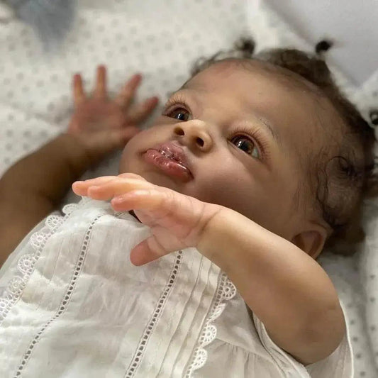  45cm Handmade Lanny Bebe Reborn 3D Painted Black Skin Lifelike Real Newborn Baby Dolls muñecas reborn reales para niñas -  ToylandEU™