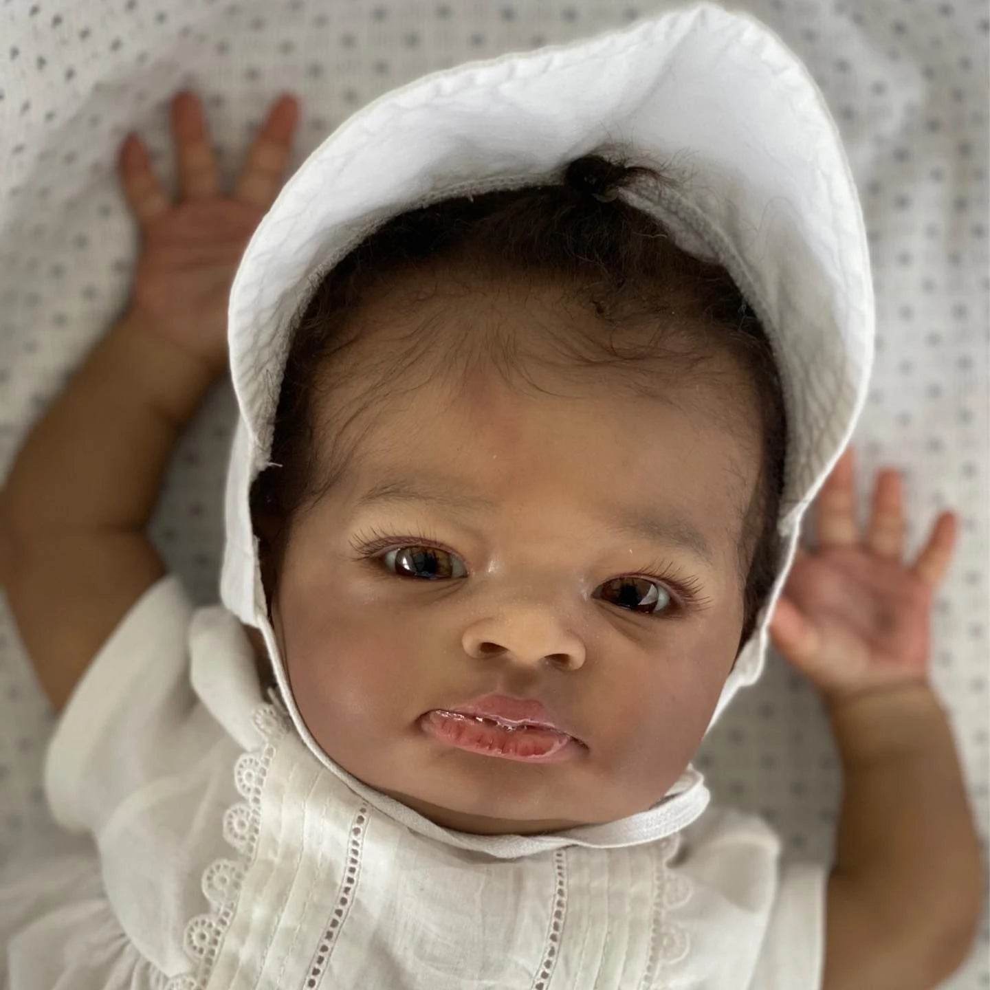 45cm Handmade Lanny Bebe Reborn 3D Painted Black Skin Lifelike Real Newborn Baby Dolls muñecas reborn reales para niñas - ToylandEU