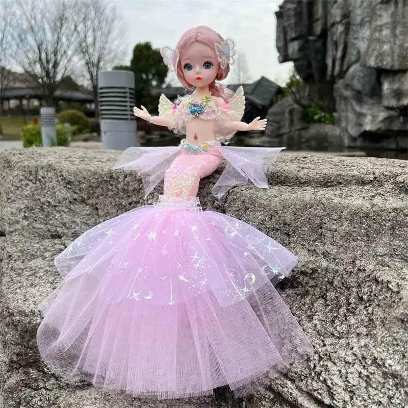  45cm Mermaid Doll Girl Toy Blue Eyes Princess Doll Gift -  ToylandEU™