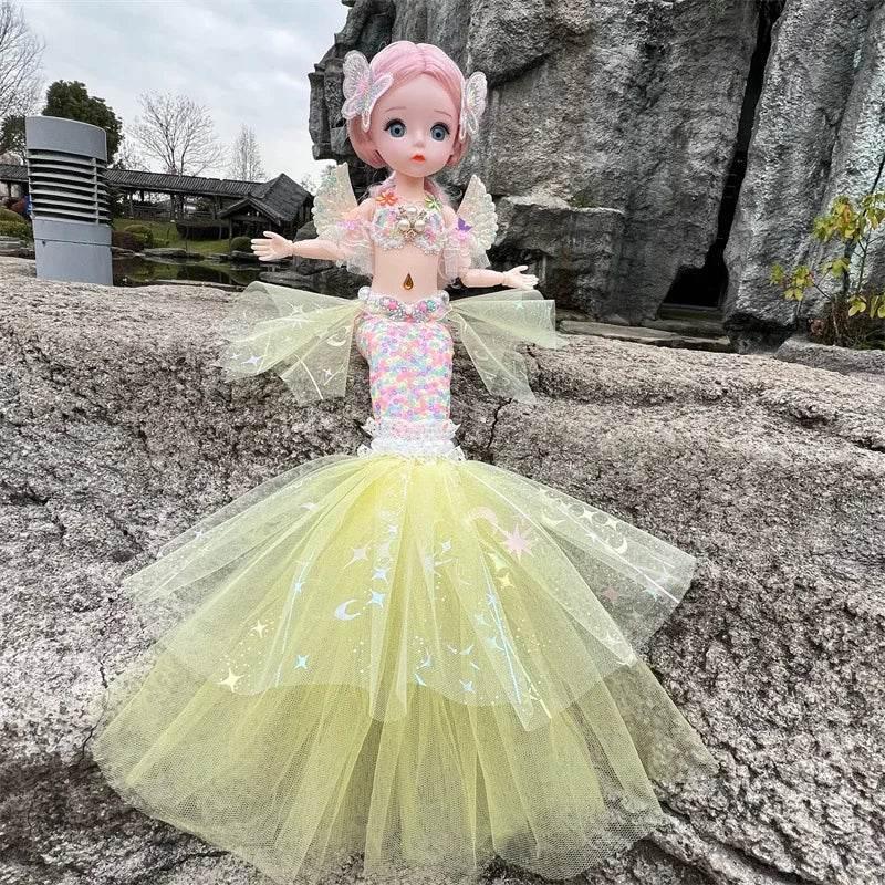  45cm Mermaid Doll Girl Toy Blue Eyes Princess Doll Gift -  ToylandEU™