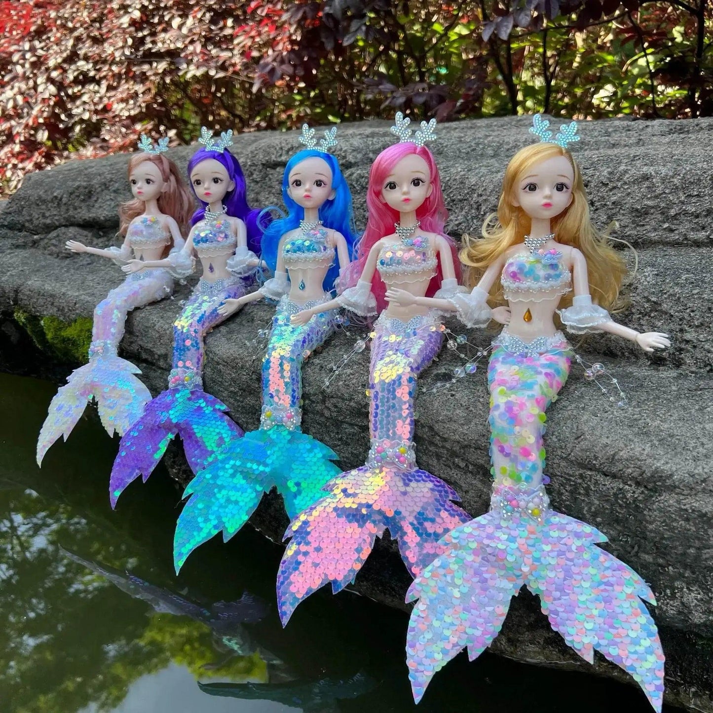  45cm Mermaid Doll Girl Toy Blue Eyes Princess Doll Gift -  ToylandEU™