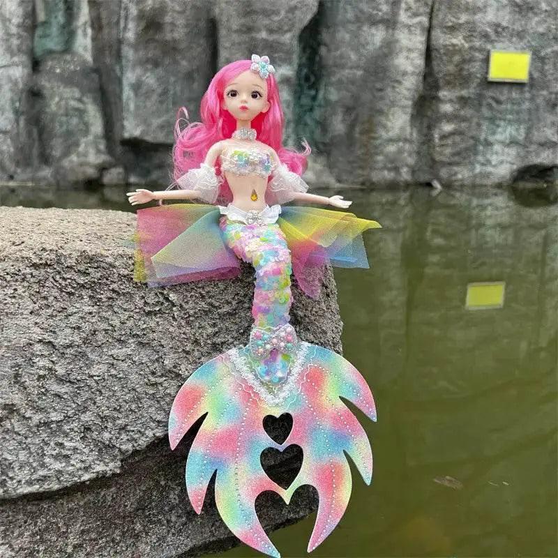  45cm Mermaid Doll Girl Toy Blue Eyes Princess Doll Gift -  ToylandEU™