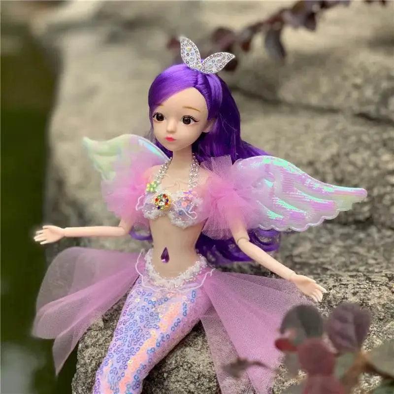  45cm Mermaid Doll Girl Toy Blue Eyes Princess Doll Gift -  ToylandEU™