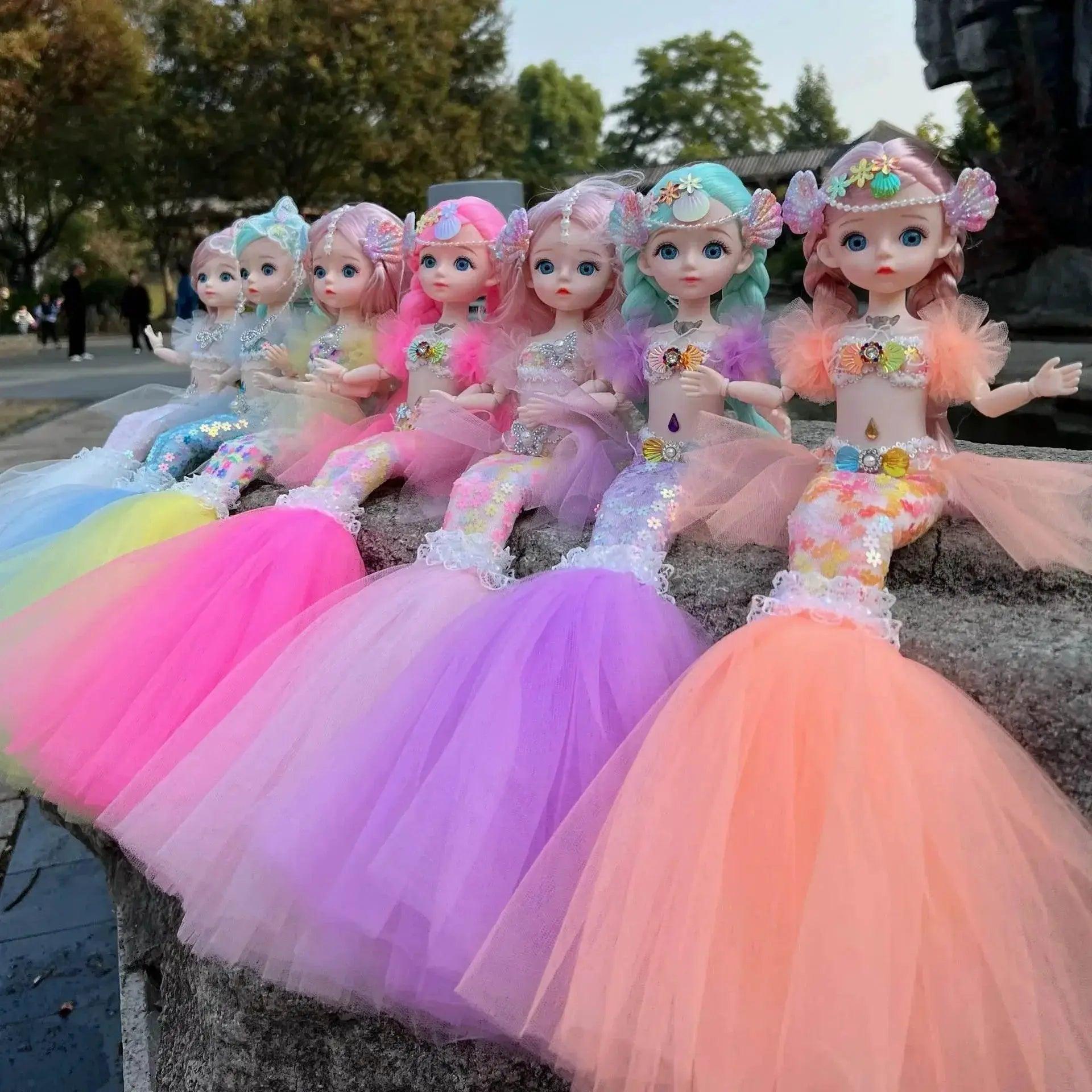  45cm Mermaid Doll Girl Toy Blue Eyes Princess Doll Gift -  ToylandEU™