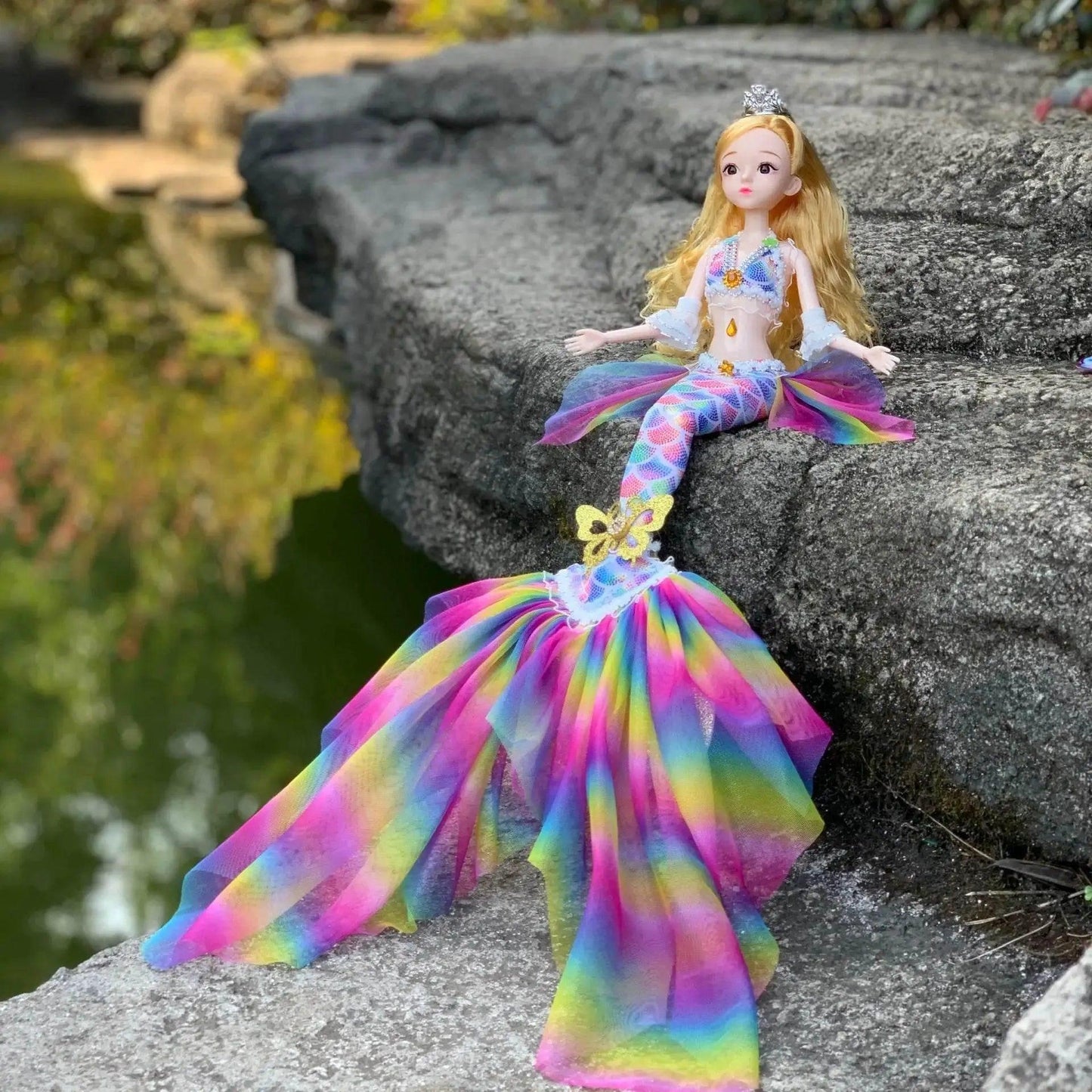  45cm Mermaid Doll Girl Toy Blue Eyes Princess Doll Gift -  ToylandEU™