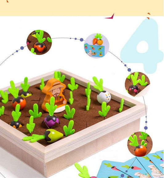 Wooden Vegetable Memory Matching Game | Radish Size