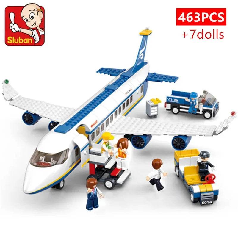463Pcs City Airport Airbus Aircraft Airplane Building Blocks - ToylandEU