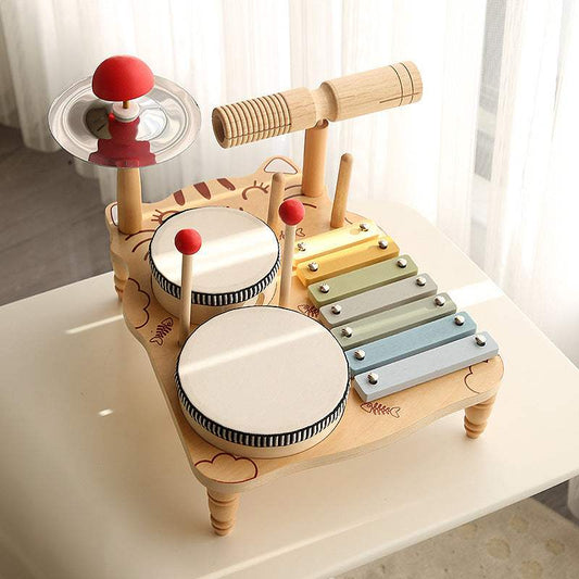 Montessori Wooden Multifunctional Drum Stand | Ages 3+