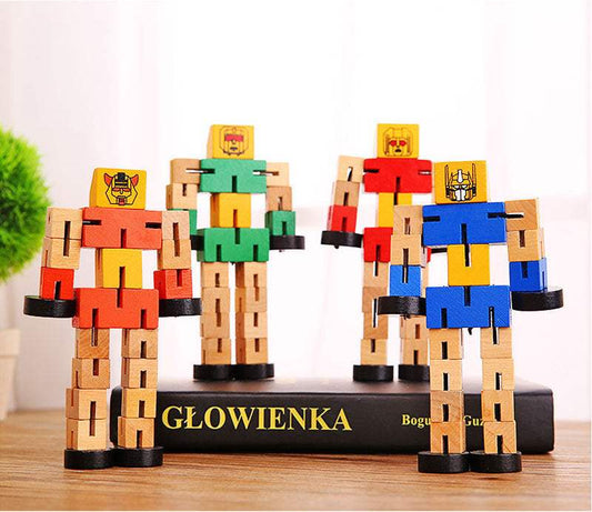 Wooden Robot Toy 3D Puzzle | Wooden & Pegged Puzzles