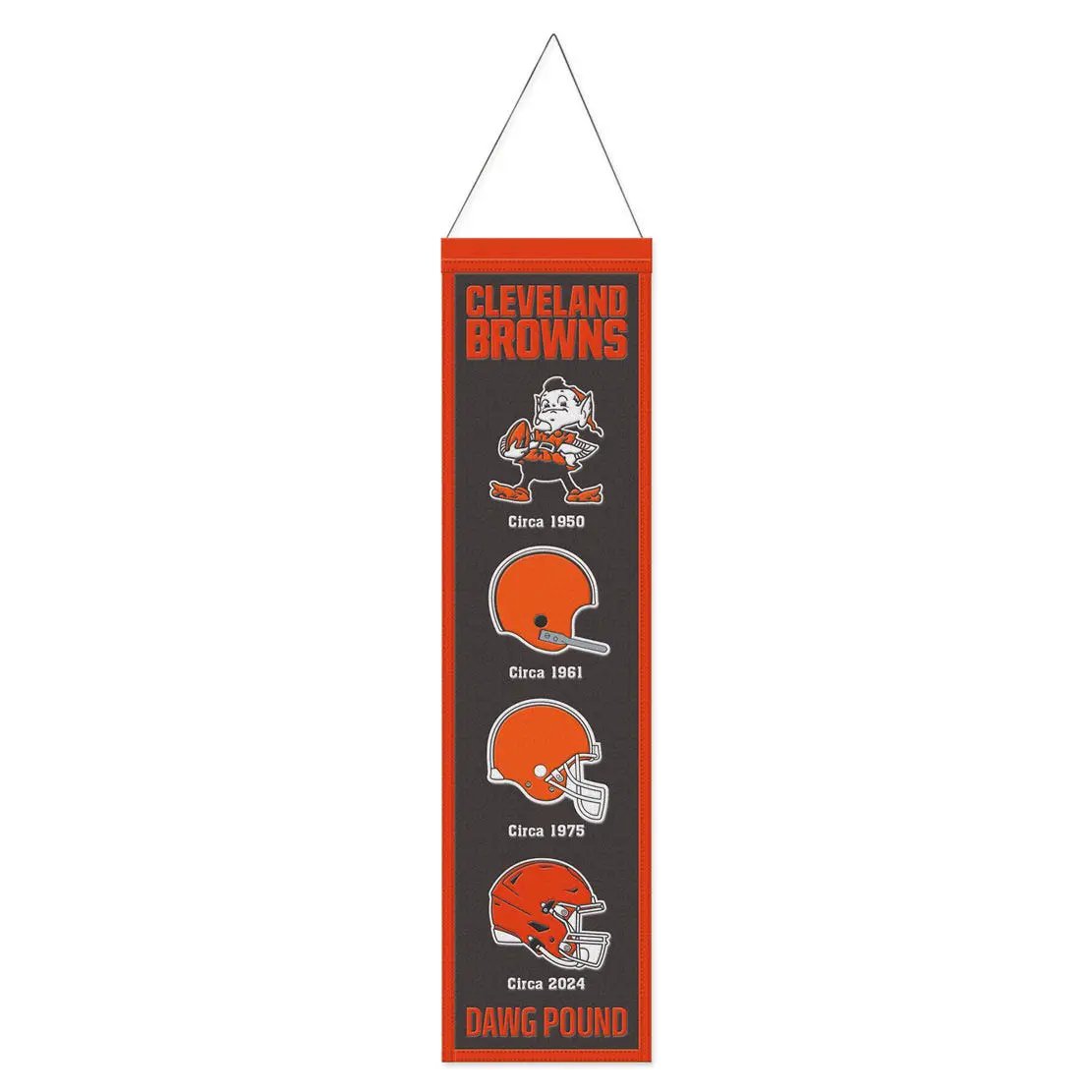 Cleveland Browns Banner Wool 8x32 Heritage Evolution Design