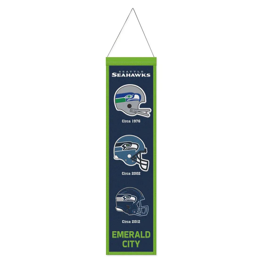 Seattle Seahawks Banner Wool 8x32 Heritage Evolution Design